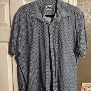 johnnie-O Navy Patterned Men's Shirt